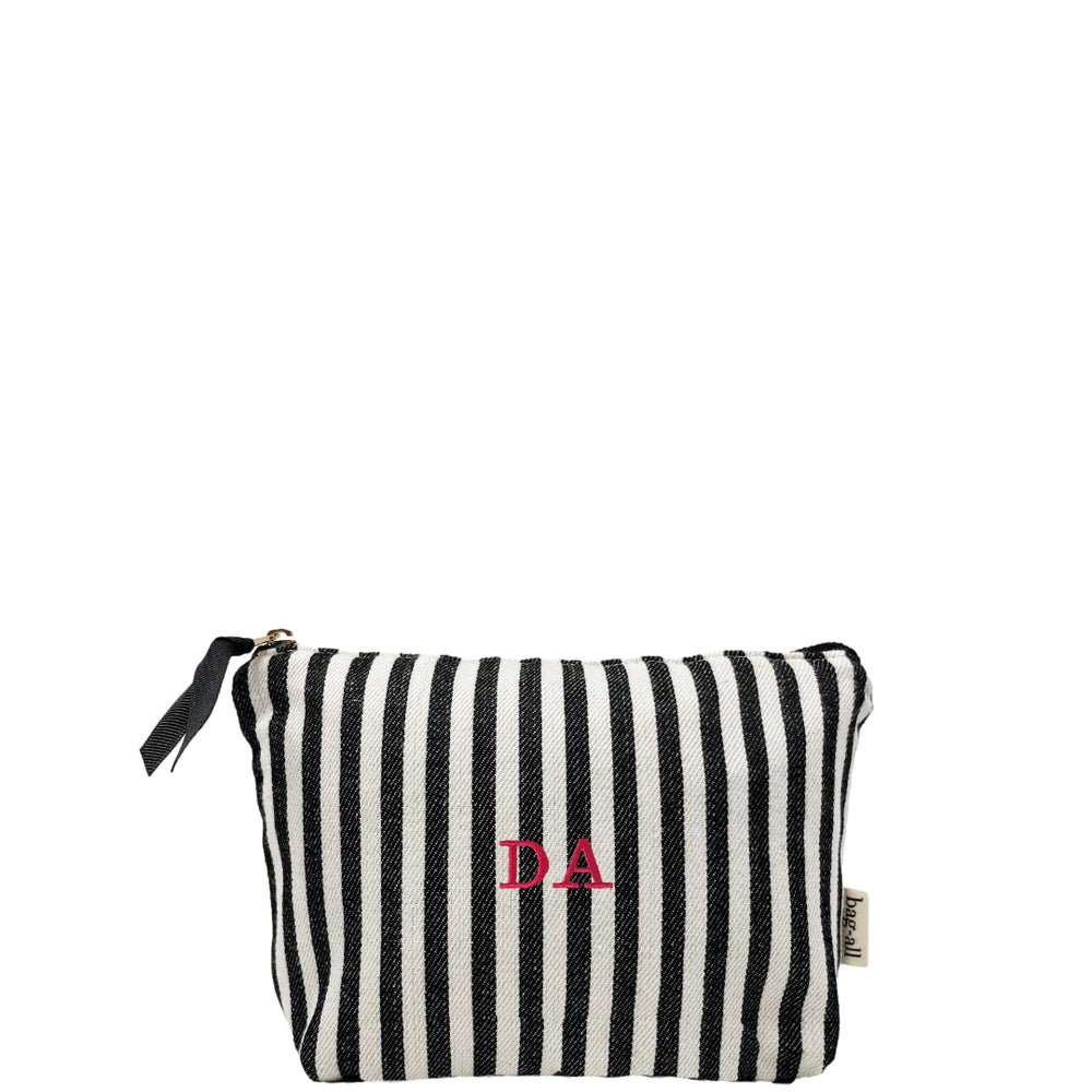 
                                      
                                        Striped Makeup Pouch, Coated Pink Lining | Bag-all Europe
                                      
                                    