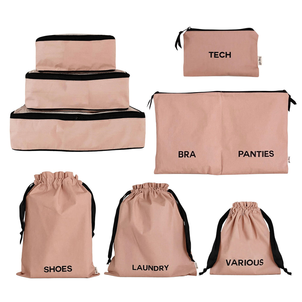 
                                      
                                        BA Packing Organizers and Travel Set in High Quality Cotton, 8-pack Pink/Blush - Bag-all Europe
                                      
                                    