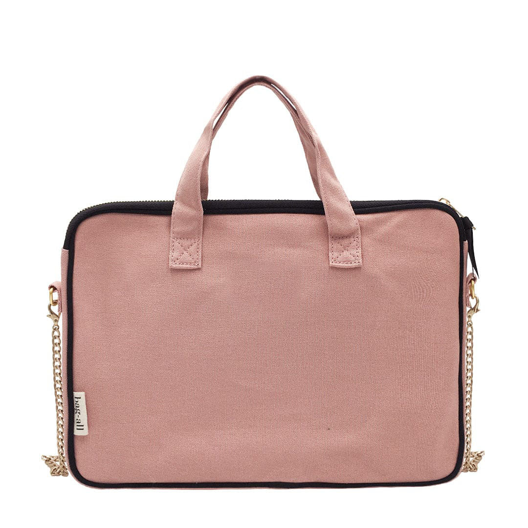 
                                      
                                        Carry Laptop Sleeve with Gold Chain & Charger Pocket, Pink/Blush - Bag-all Europe
                                      
                                    