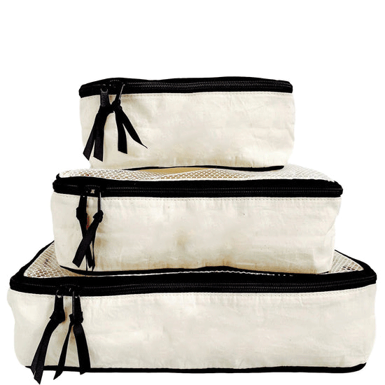 Cotton Packing Cubes Natural 3-pack - Bag-all Europe