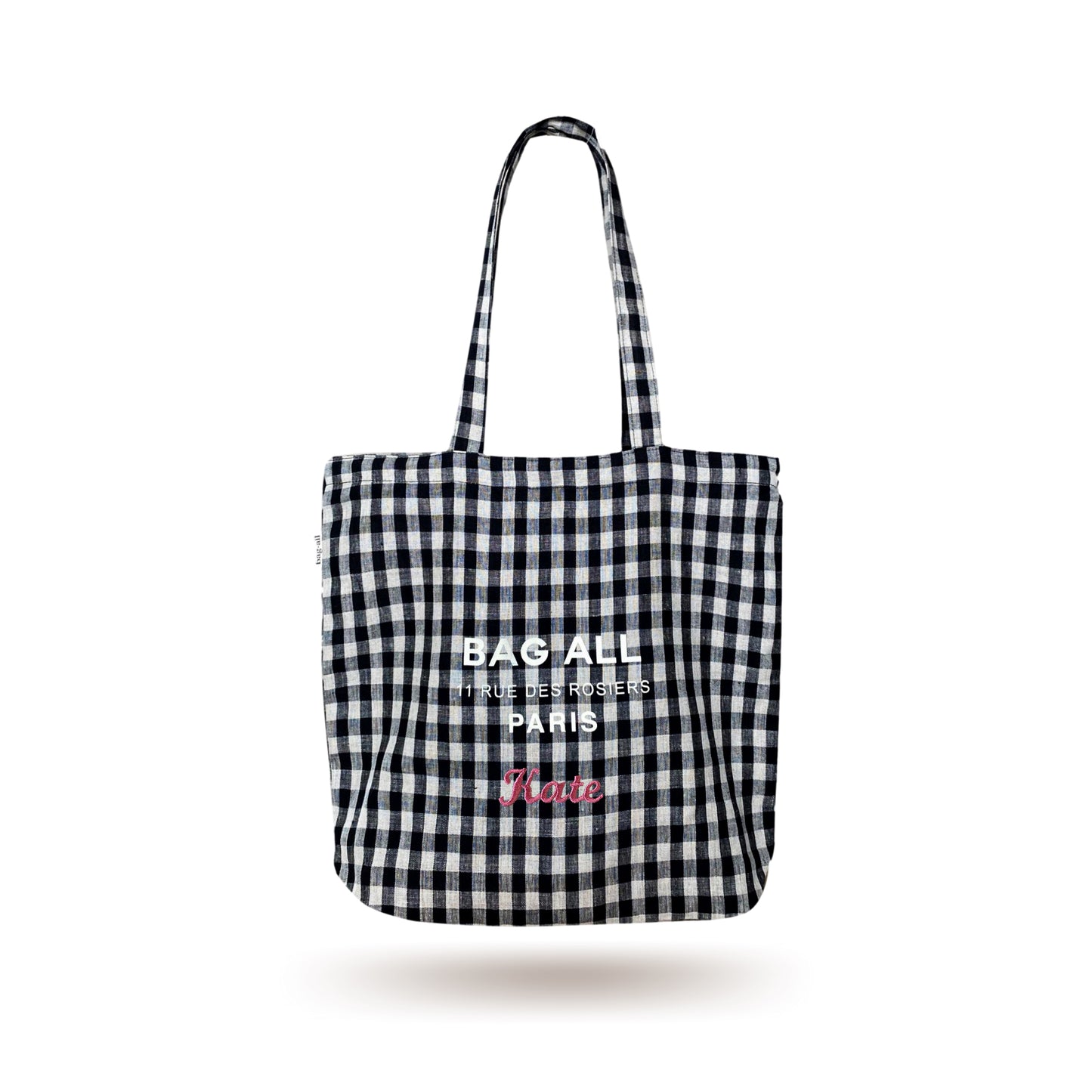 
                                      
                                        Paris Zipper Tote Bag Gingham Checkered Linen - Bag-all Europe
                                      
                                    