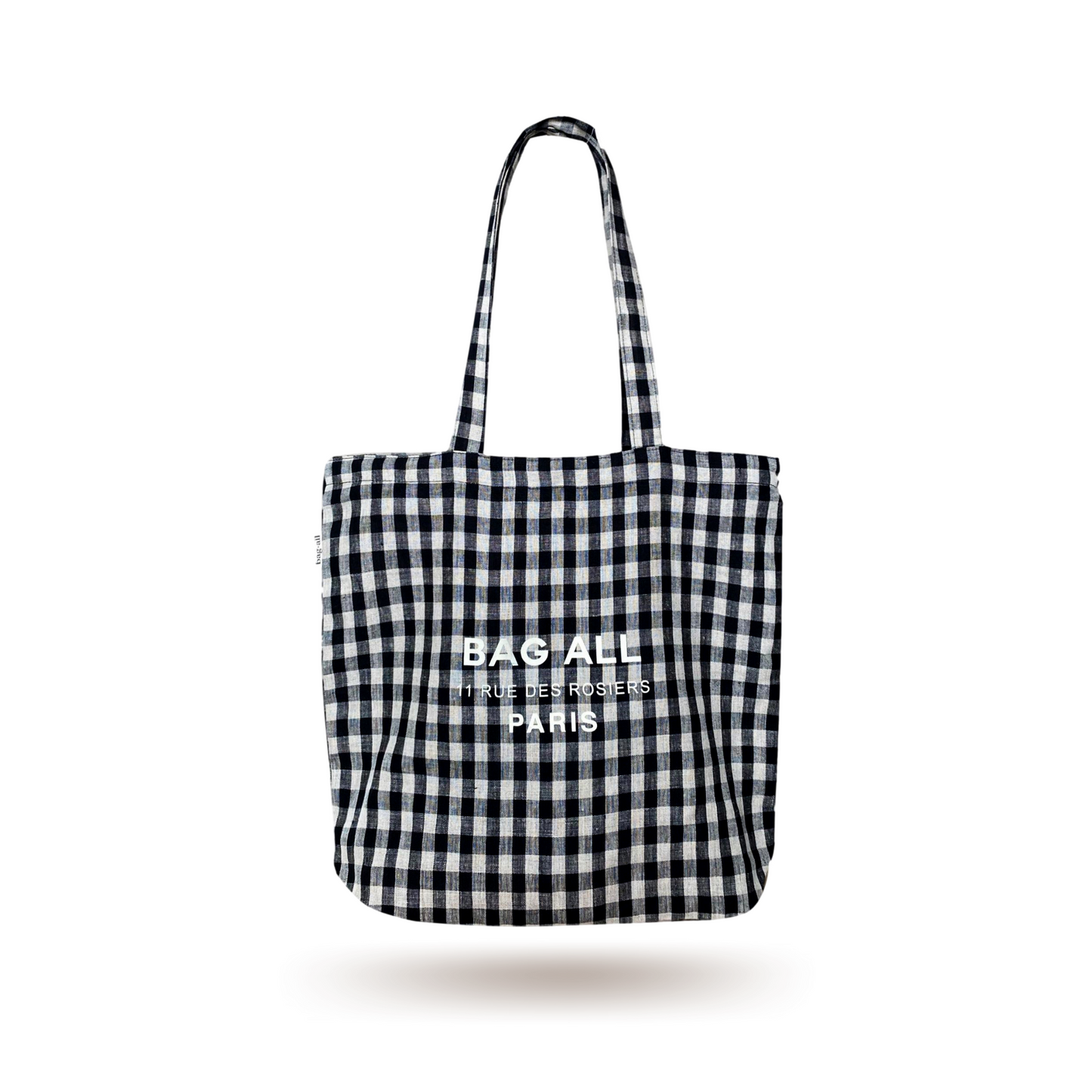 
                                      
                                        Paris tote in gingham with checkered print!
                                      
                                    