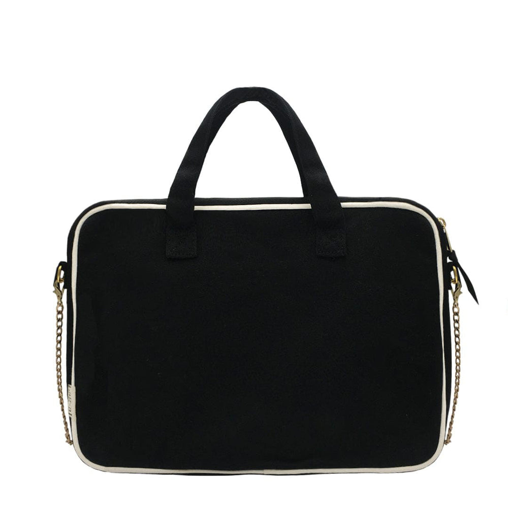 
                                      
                                        Carry Laptop Sleeve with Gold Chain & Charger Pocket, Black - Bag-all Europe
                                      
                                    