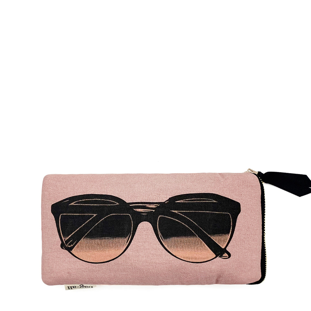 
                                      
                                        Sunglasses Case with Pocket for Second Pair of Glasses or Phone, Pink - Bag-all Europe
                                      
                                    