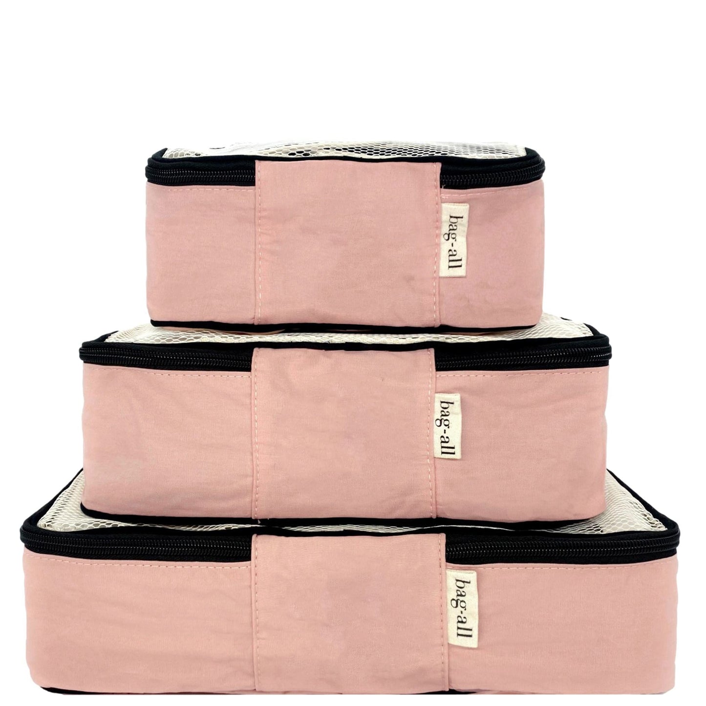 
                                      
                                        Cutest 3 Sizes Cotton Packing Cubes, Travel Organizing Set Pink/Blush - Bag-all Europe
                                      
                                    