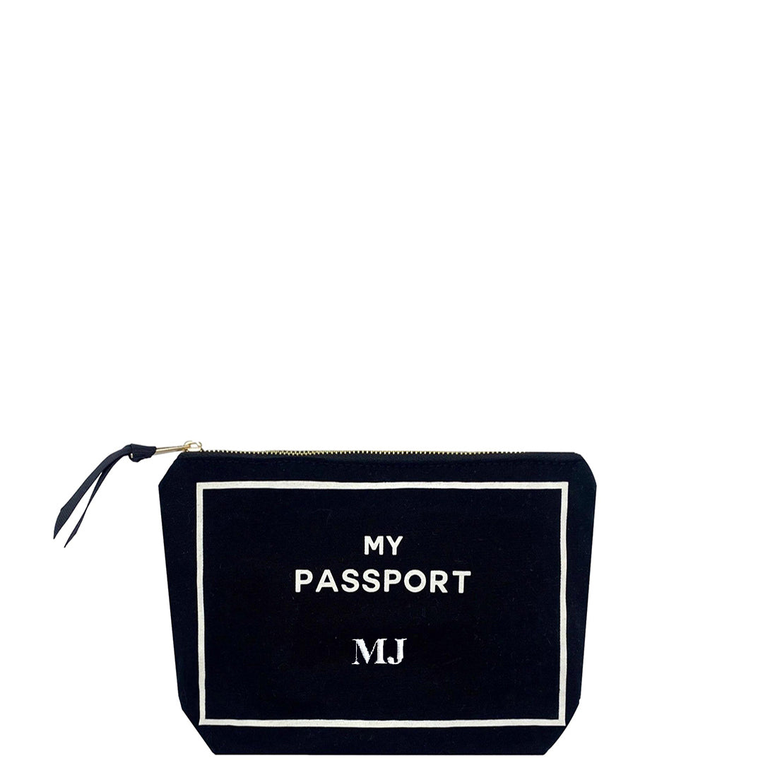 
                                      
                                        Passport & Travel Document Pouch, Personalized, Black - Bag-all Europe
                                      
                                    